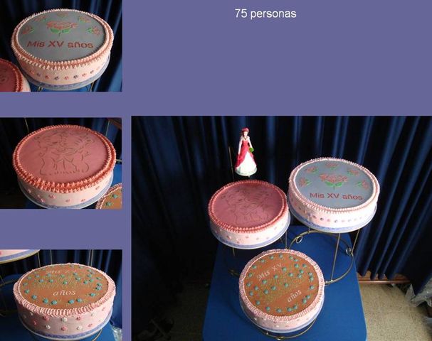 2-PASTELES, XV AÑOS, 75 PERSONAS