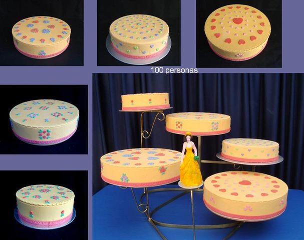 7-PASTELES, XV AÑOS,100 PERSONAS
FONDANT