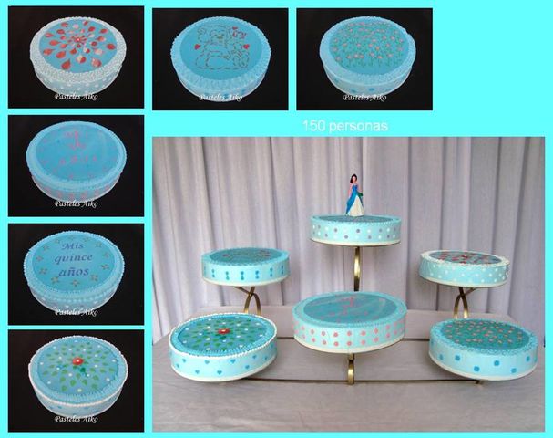 8-PASTELES, XV AÑOS,100 PERSONAS